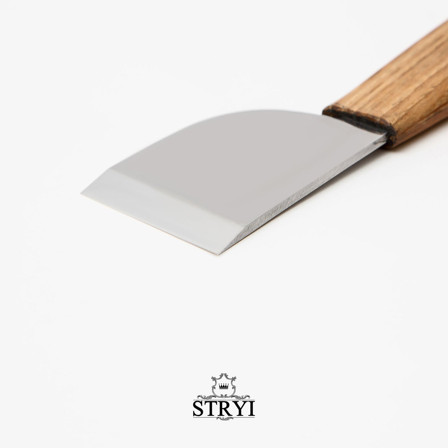 Japanese skiving knife for leather straight-beveled STRYI Profi, knife for leather working, basic knife for leather