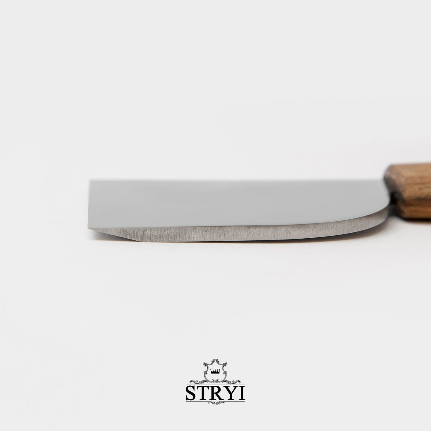 Japanese skiving knife for leather straight-beveled STRYI Profi, knife for leather working, basic knife for leather