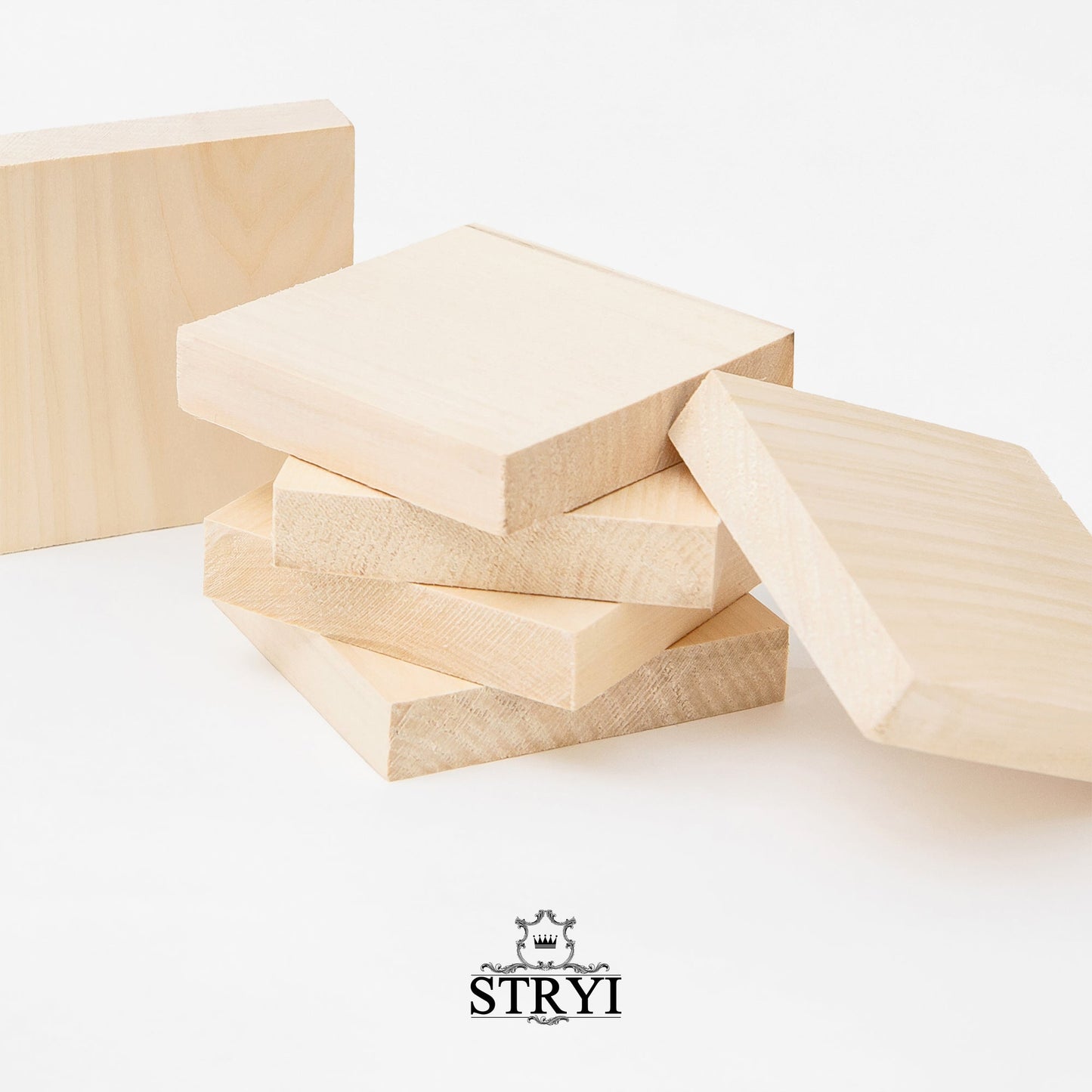 Training basswood board 10*10*2cm for carving, decoration, scrapbooking