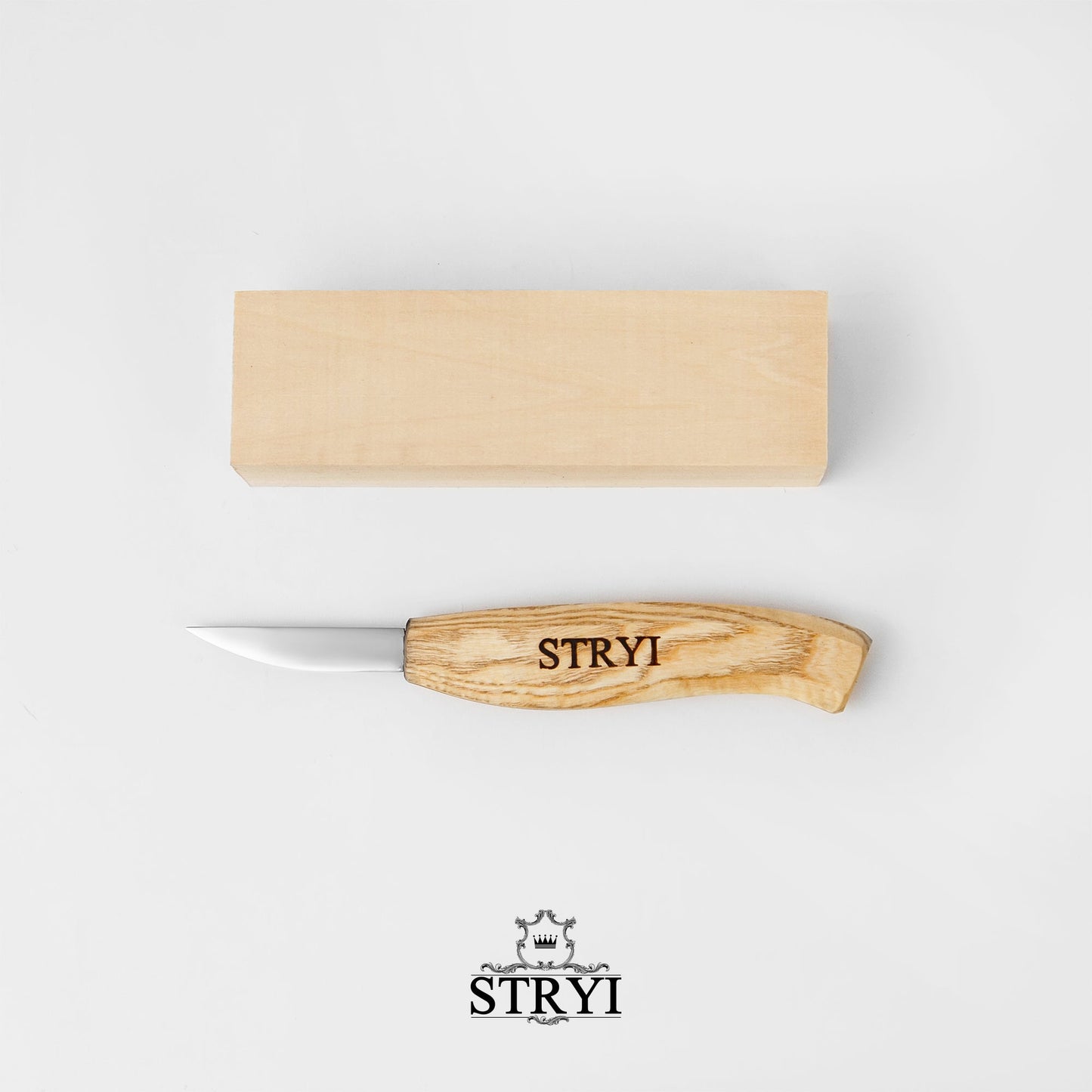 Carving kit for figurines - knife with basswood blank STRYI Start