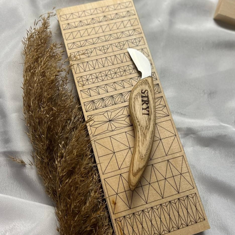 Knife for chip carving 30mm STRYI, Carving knife, Carving tools, Forged knife, Stryiwoodcarving