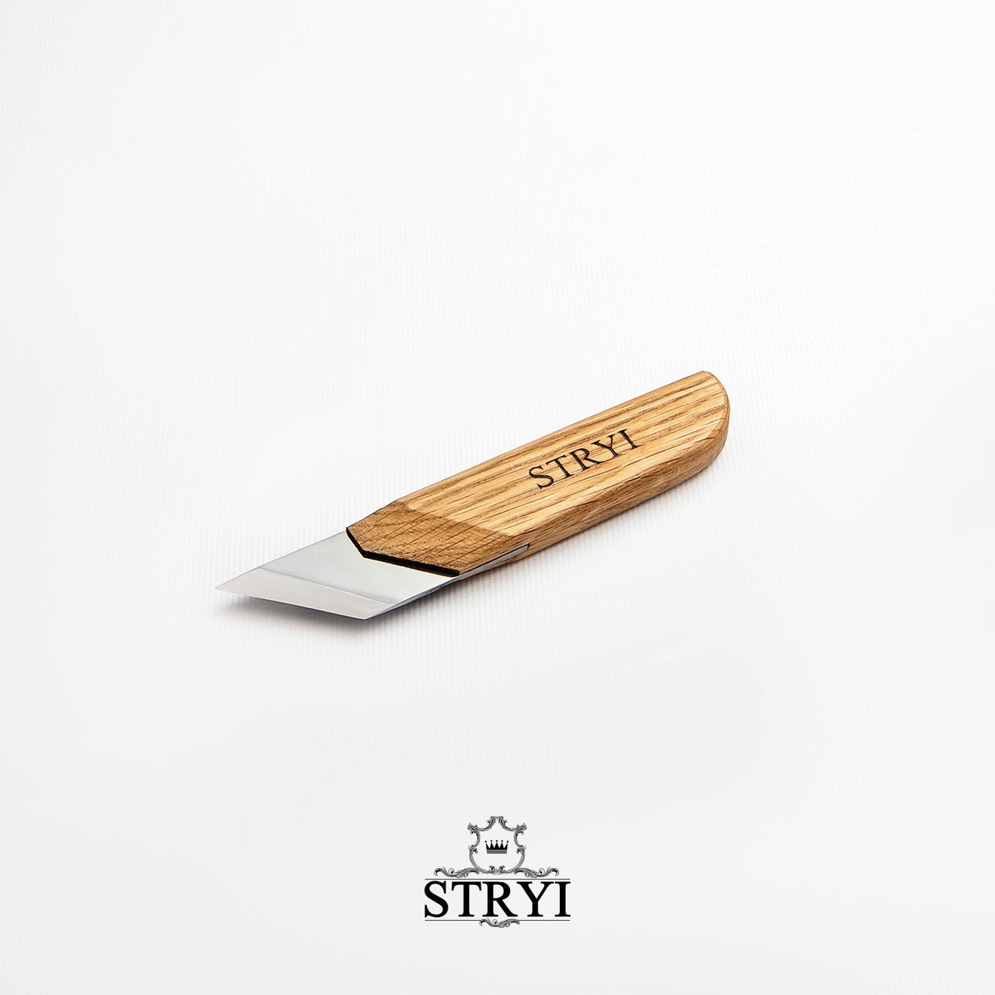Wide carving knife, carving knife 40mm STRYI Profi, Skewed knife, Knife for sculpting