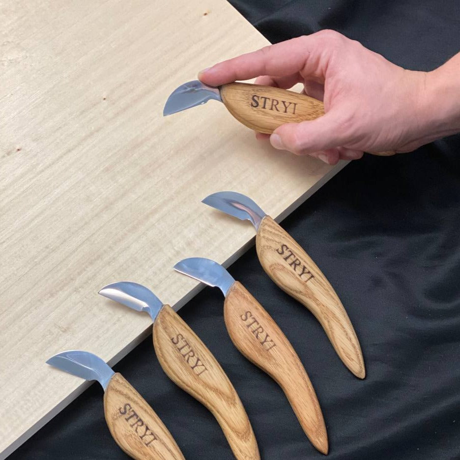 Knife for chip carving 30mm STRYI, Carving knife, Carving tools, Forged knife, Stryiwoodcarving