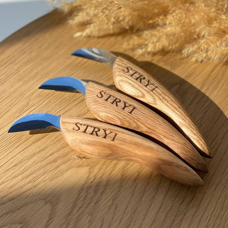 Knife for chip carving 30mm STRYI, Carving knife, Carving tools, Forged knife, Stryiwoodcarving