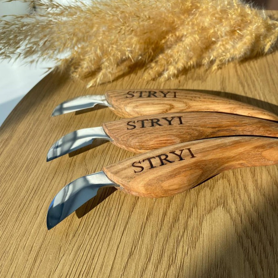 Knife for chip carving 30mm STRYI, Carving knife, Carving tools, Forged knife, Stryiwoodcarving