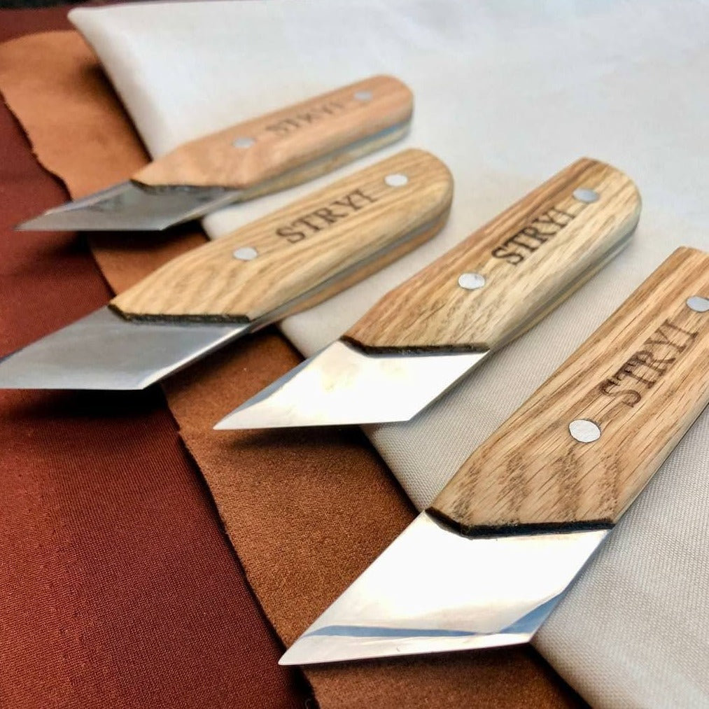 Wide carving knife, carving knife 40mm STRYI Profi, Skewed knife, Knife for sculpting