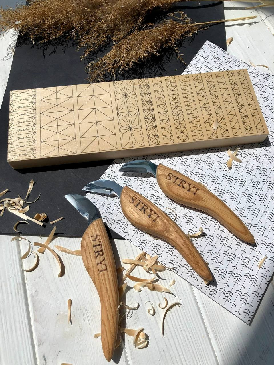 Knife for chip carving 30mm STRYI, Carving knife, Carving tools, Forged knife, Stryiwoodcarving