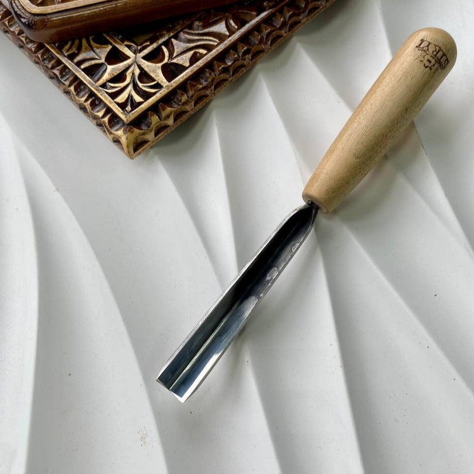 V-parting chisel unpolished , wood carving tools STRYI Standart, V-tools