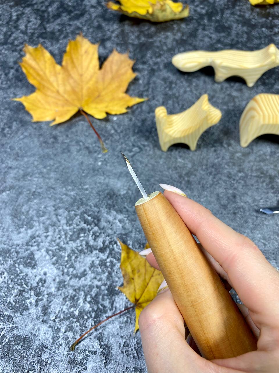 Knife skewed for detailed carving STRYI Profi, scalpel for woodworking new