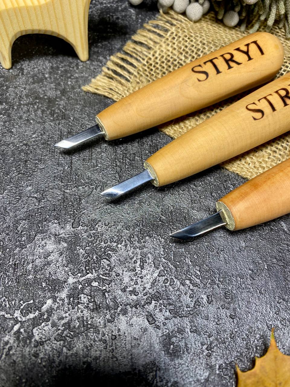 Knife skewed for detailed carving STRYI Profi, scalpel for woodworking new