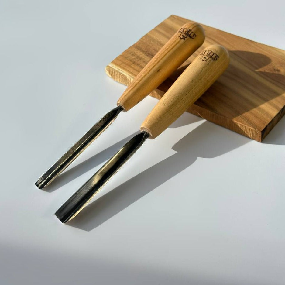 V-parting chisel unpolished , wood carving tools STRYI Standart, V-tools