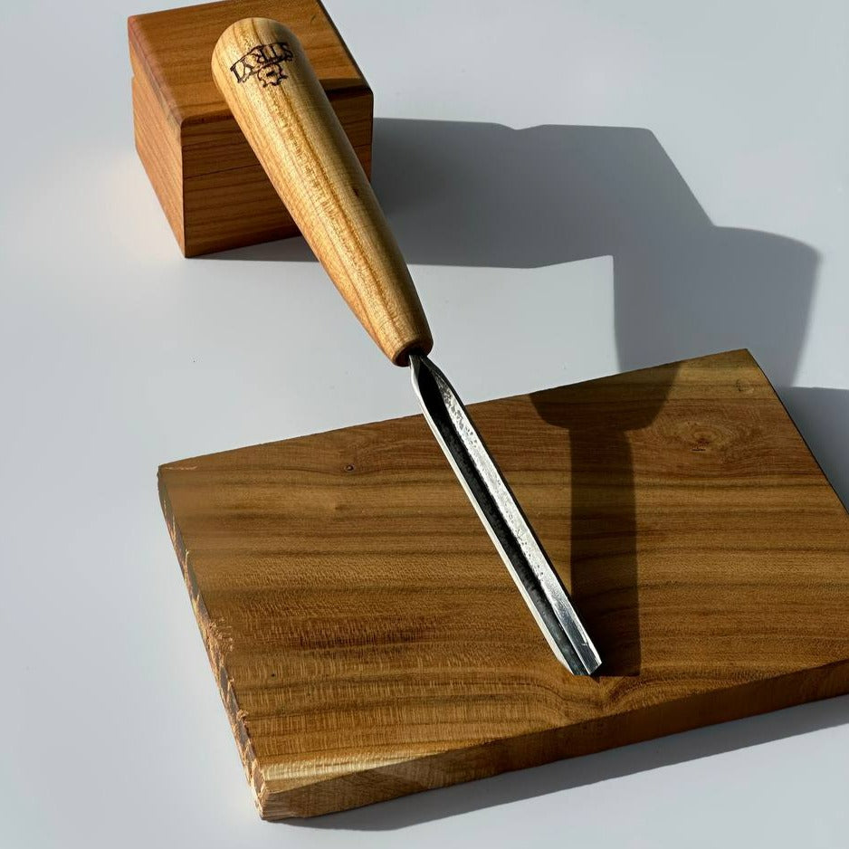 V-parting chisel unpolished , wood carving tools STRYI Standart, V-tools