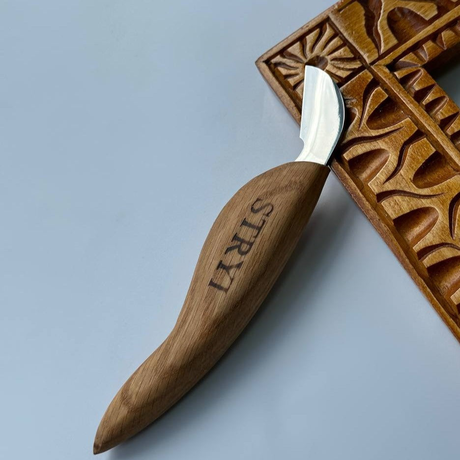 Knife for chip carving 30mm STRYI, Carving knife, Carving tools, Forged knife, Stryiwoodcarving