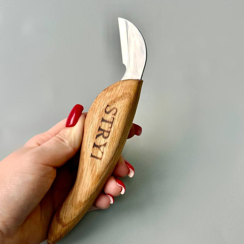 Knife for chip carving 30mm STRYI, Carving knife, Carving tools, Forged knife, Stryiwoodcarving
