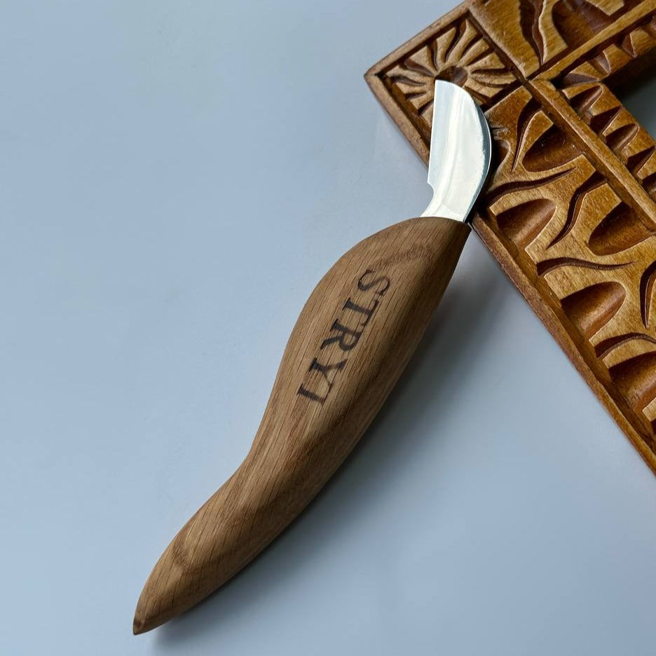 Knife for chip carving 30mm STRYI, Carving knife, Carving tools, Forged knife, Stryiwoodcarving