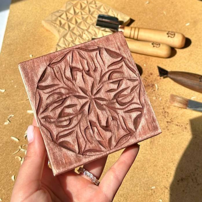 Training basswood board 10*10*2cm for carving, decoration, scrapbooking