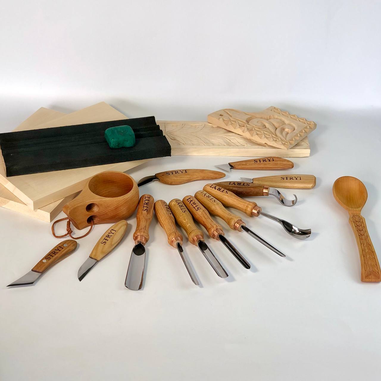 Wood carving toolset 12 pcs Chisels and Gouges STRYI Profi, Tools for wood carving, Woodworking kit