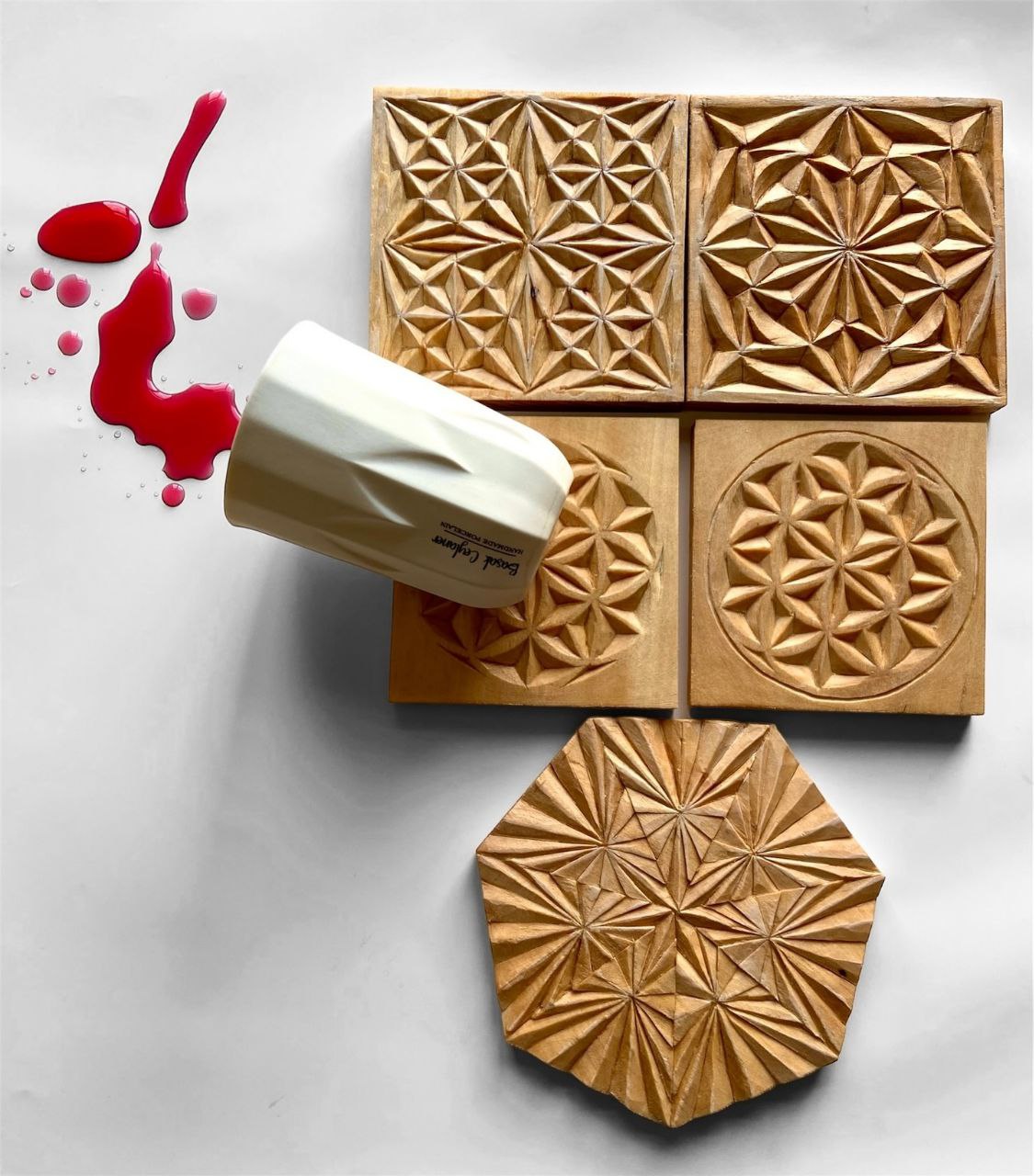 Training basswood board 10*10*2cm for carving, decoration, scrapbooking