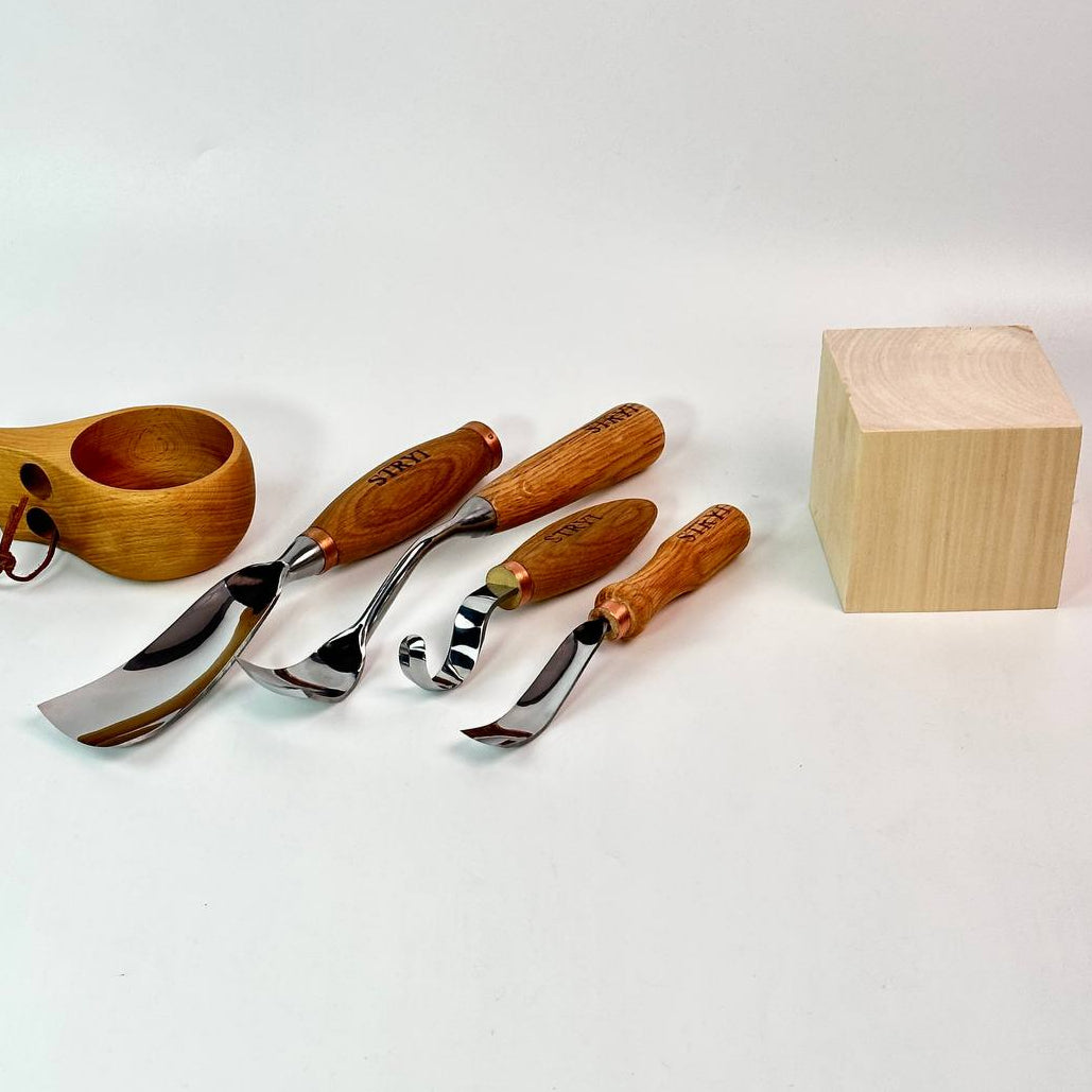 Bowl carving kit, Wood carving kit, Woodworking chisels, Gift for woodworker, Gift for graduation