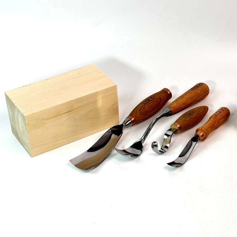 Bowl carving kit, Wood carving kit, Woodworking chisels, Gift for woodworker, Gift for graduation