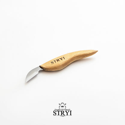 Knife for chip carving  30mm STRYI, Carving knife, Carving tools, Forged knife, Stryiwoodcarving