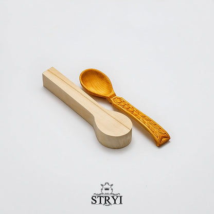 Spoon blank for woodcarving, basswood spoon for beginners