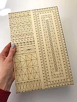 Basswood practice board 30*20cm for beginner in chip carving, Training tutorials and Carving patterns