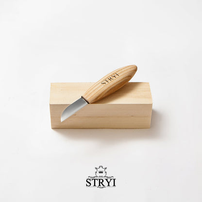 Whittling knife 50mm STRYI Profi, Woodcarving tool, Sloyd knife, Carving knife, Straight blade knife