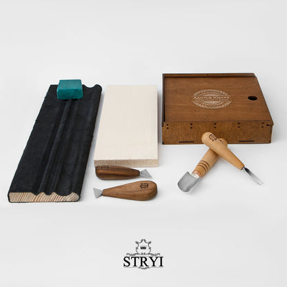 Full toolset STRYI-AY Start for woodcarver, All-inclusive for hobby