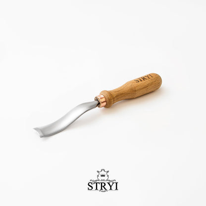 Revers bent gouge STRYI Profi, Carving grapes, Relief carving tools, Back bent gouges