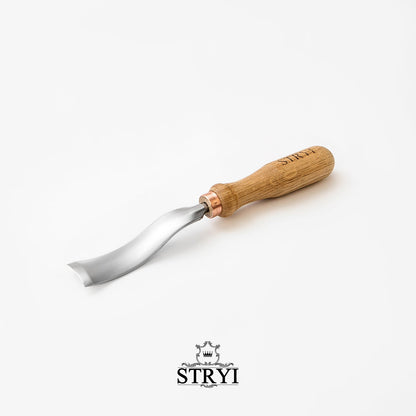 Revers bent gouge STRYI Profi, Carving grapes, Relief carving tools, Back bent gouges