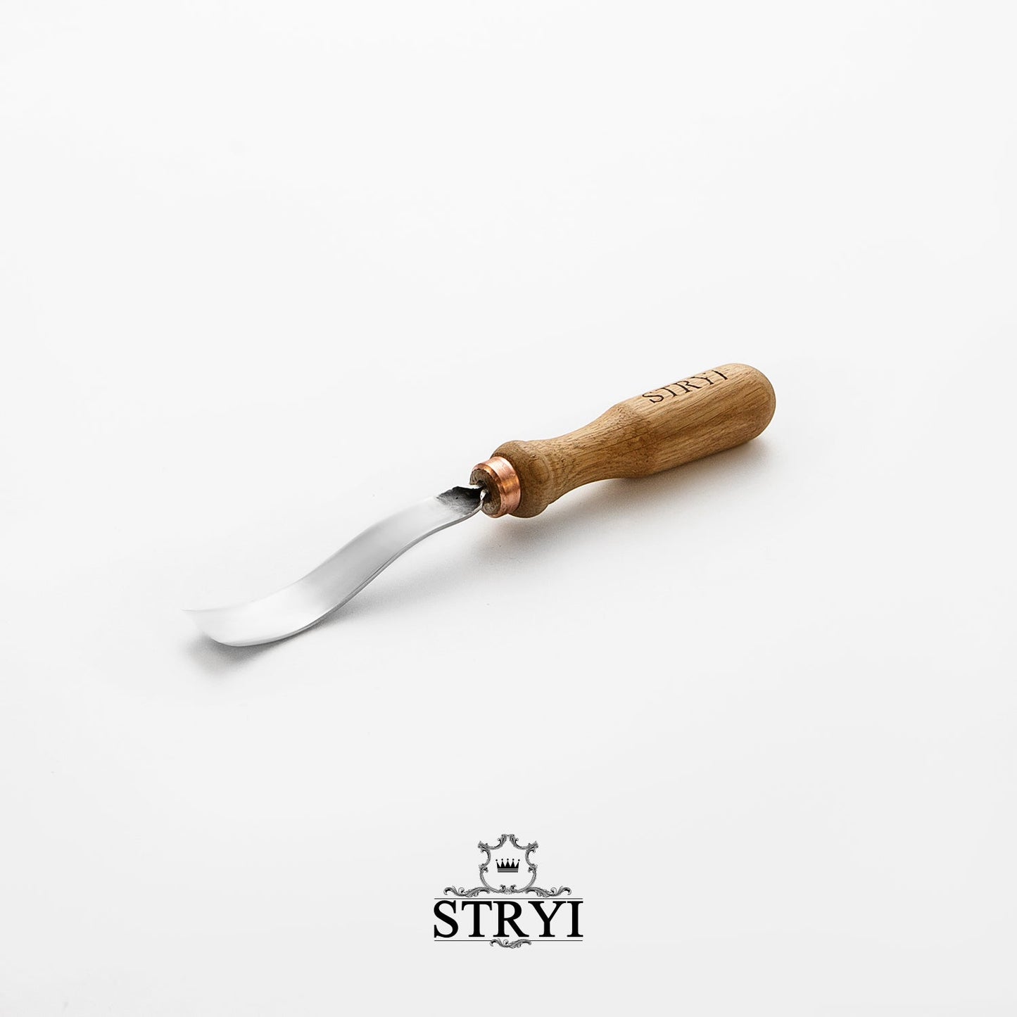 Long bent gouge 5 profile, Woodcarving tools STRYI, Carving gouge, Carving background, hand forged tools