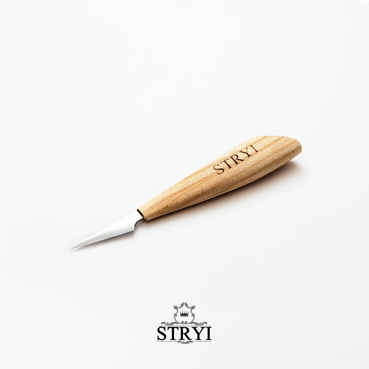 Wood carving knife 40mm STRYI Profi for detailed carving, Whittling knife, Sloyd knife