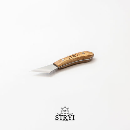 Figured carving knife for woodcarving 40mm STRYI Profi, Whittling knives, Sloyd knives, Knife for wooden jewelry