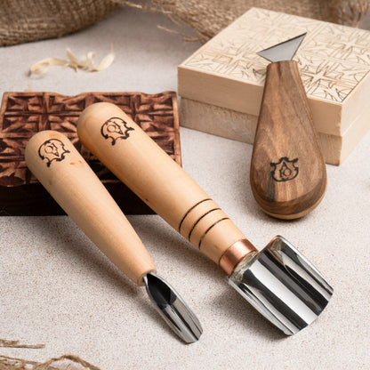 Full wood carving basic toolset STRYI Start for chip carving for beginners, stryi carving set