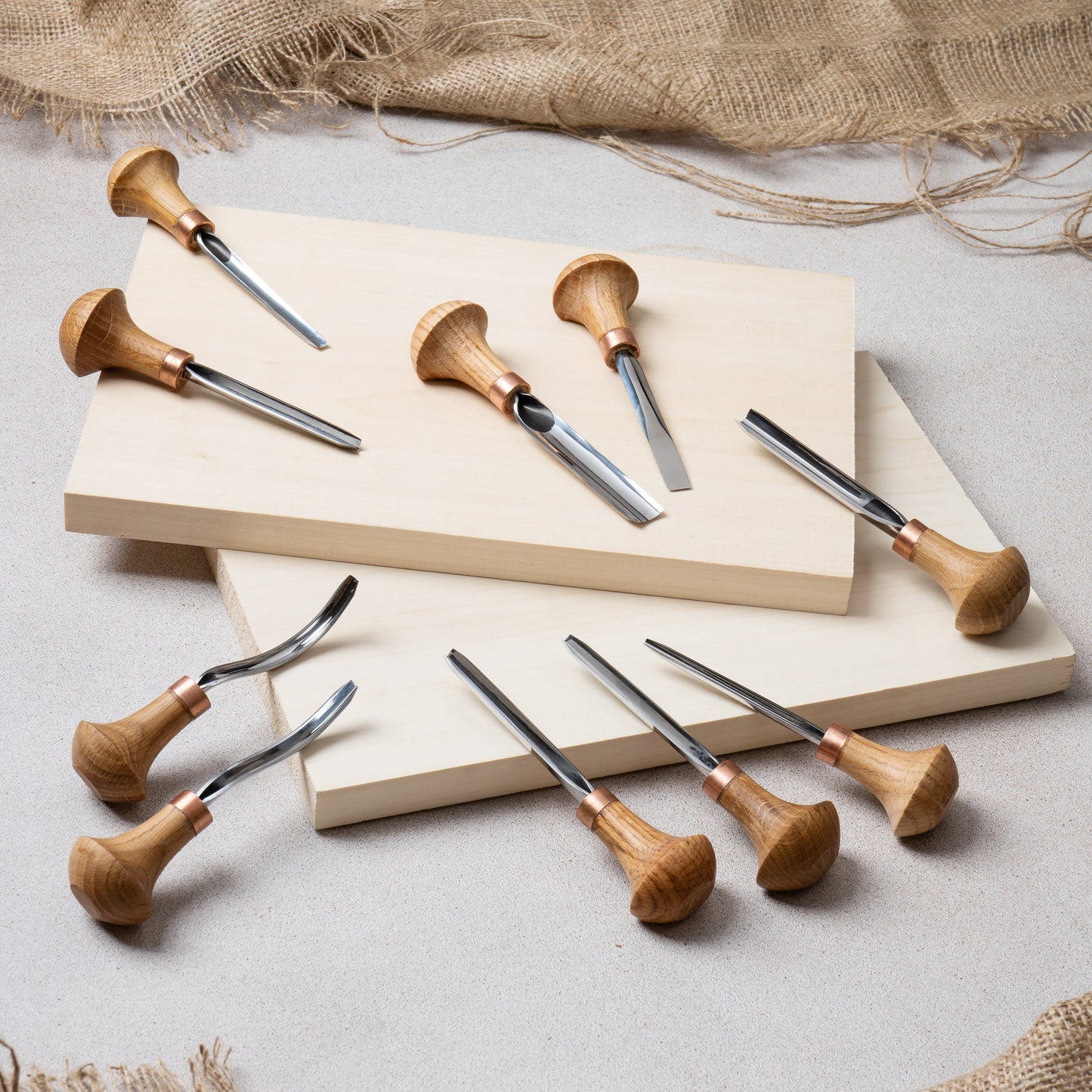 Palm carving tools set of 10 pcs, Gravers and burins toolkit STRYI Profi, Gift ready