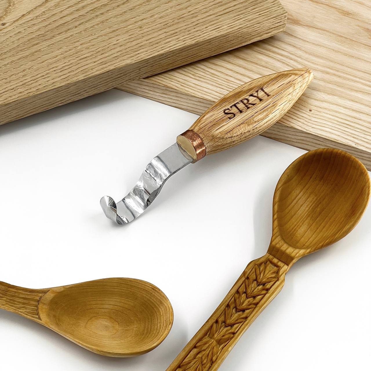 STRYI Profi 35mm Double-Sided Hook Knife for Spoon Carving