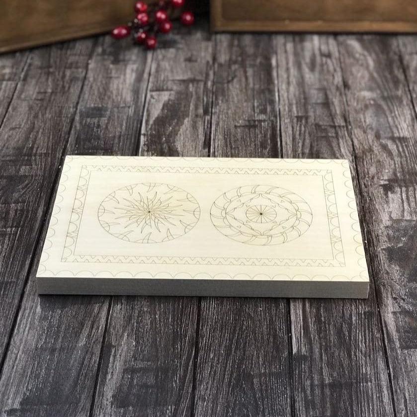 Basswood practice board 30*20cm for beginner in chip carving, Training tutorials and Carving patterns