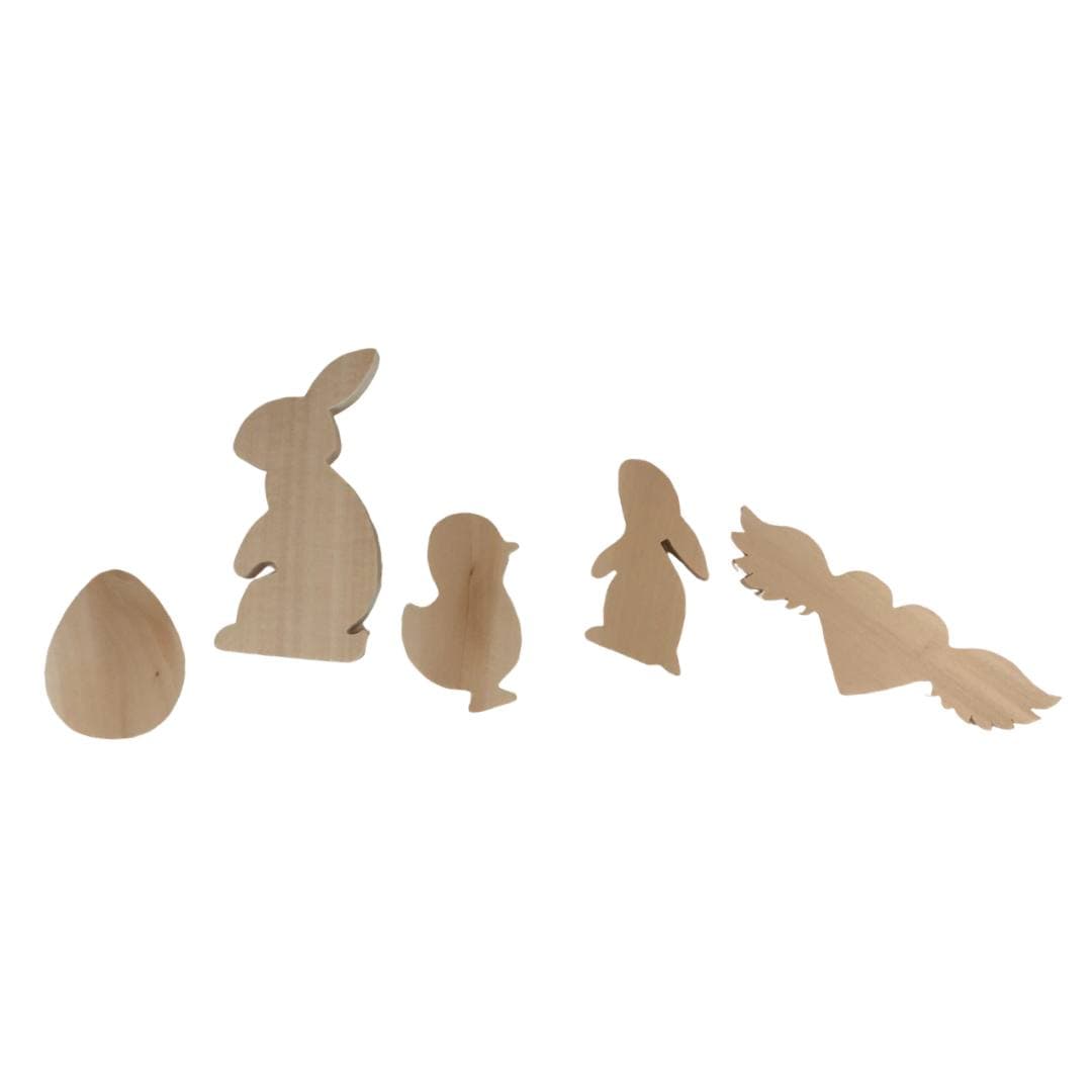 Blanks' set for  handmade Easter decor, carving Easter decor items, blanks for creativity, making wooden toys