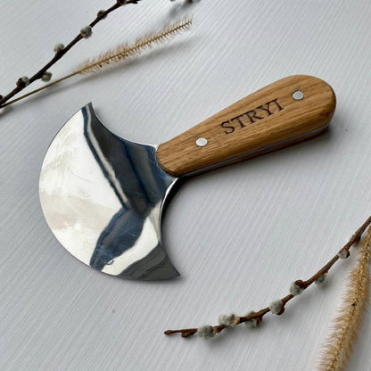 STRYI Profi Leather Round Knife, Half-moon knife for leather cutting