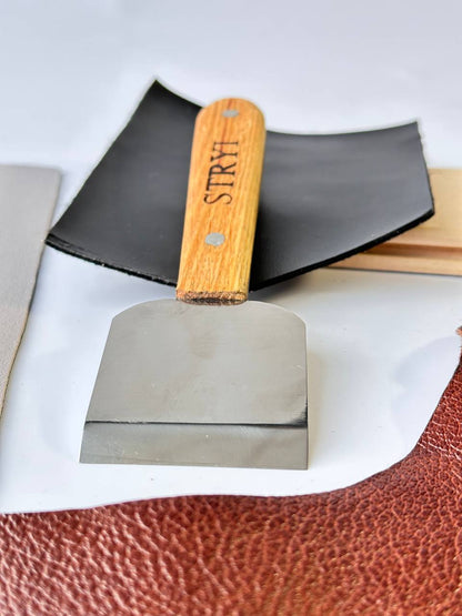 Japanese skiving knife for leather straight-beveled  STRYI Profi