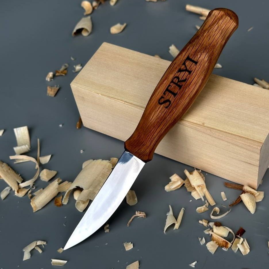 Sloyd knife STRYI Profi for wood carving 80mm, Carving tools, Carving knife, Gift for friend