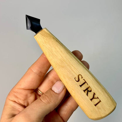 Wood carving knife STRYI Profi, Arrow-shaped, Marking knife, Carpentry knife, Gift for father