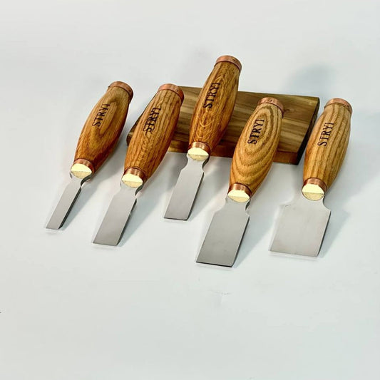 Set of straight flat bevel chisels STRYI Profi, Carpentry tool, Straight chisel, Woodworking tool