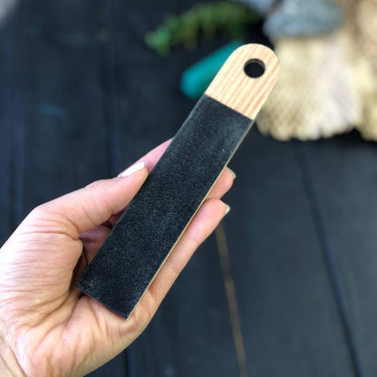 Pocket sharpening leather strop for carving tools, Camping tools, Sharpening pocket knives, Sharpening kit