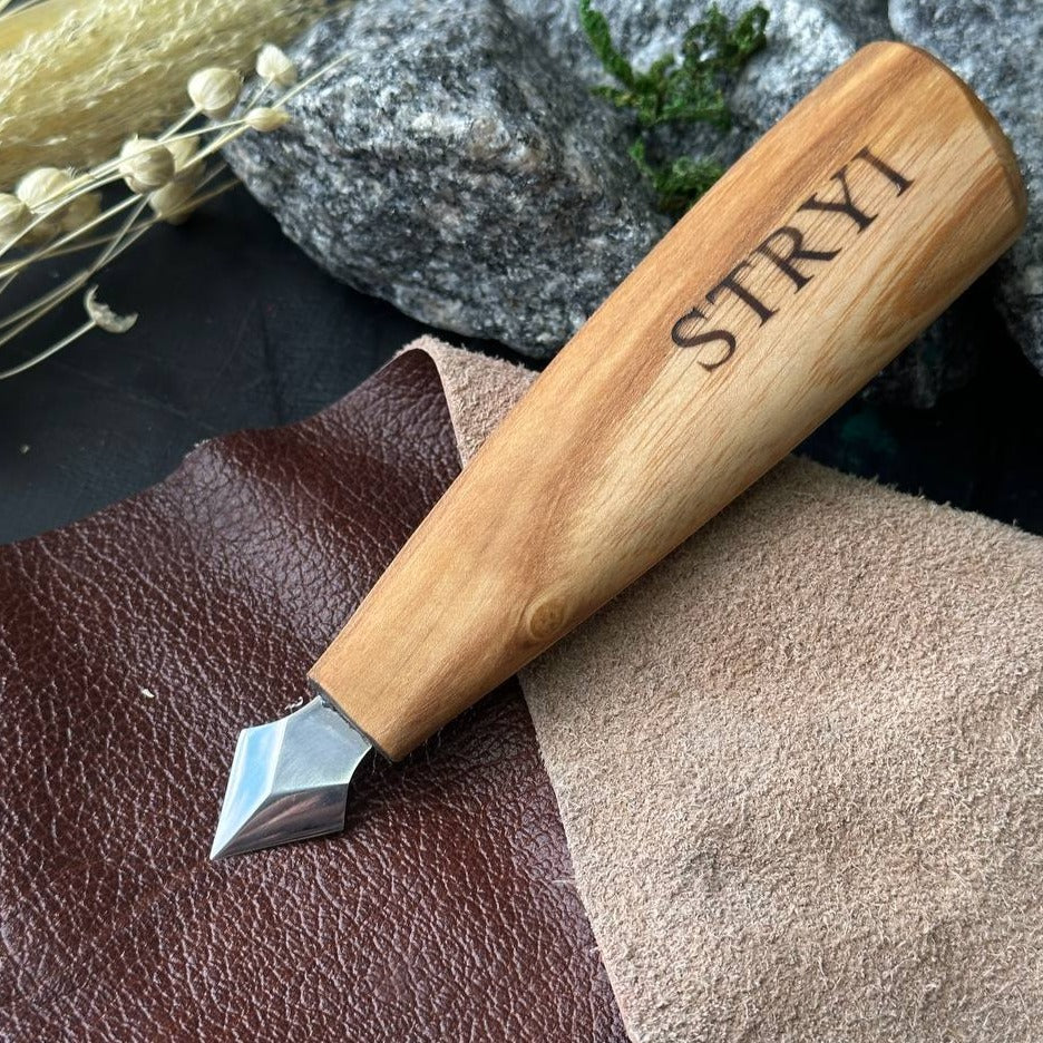 Wood carving knife STRYI Profi, Arrow-shaped, Marking knife, Carpentry knife, Gift for father