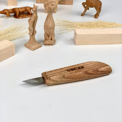 Skewed Wood carving knife OSСAR