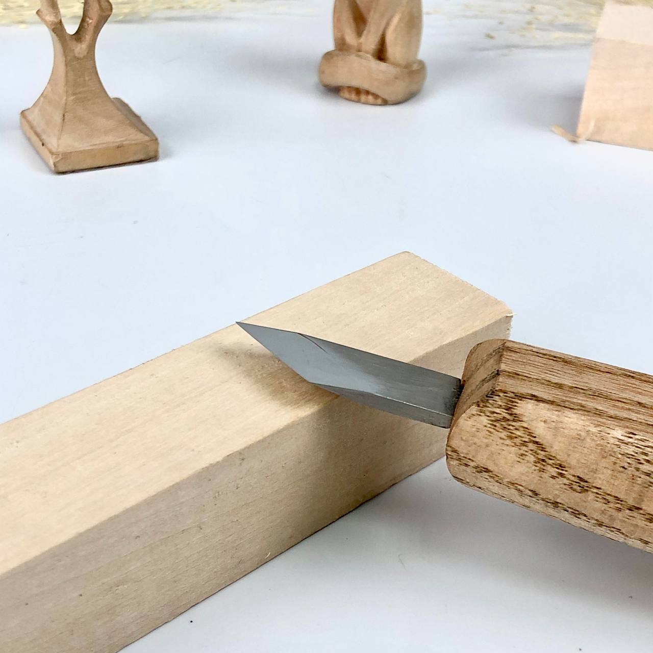 Skewed Wood carving knife OSСAR