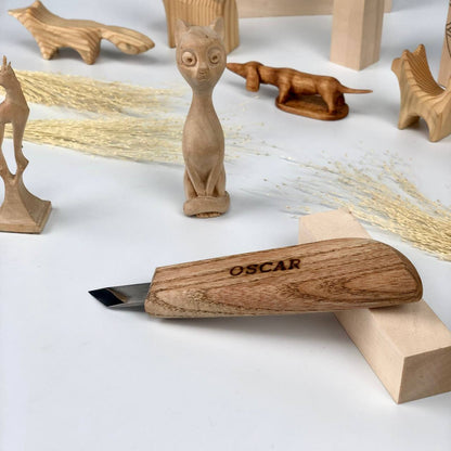 Skewed Wood carving knife OSСAR