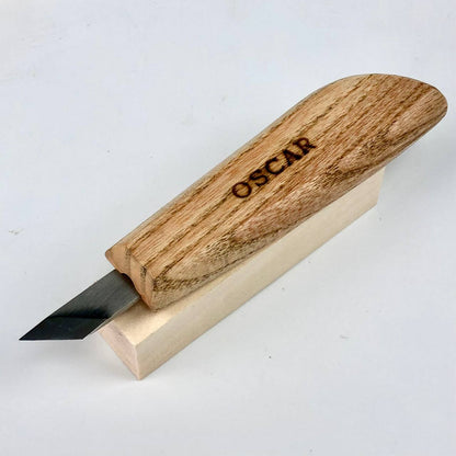 Skewed Wood carving knife OSСAR